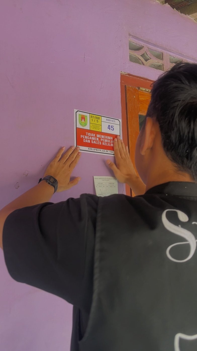 Penomoran rumah warga Dusun Kebonrejo 3