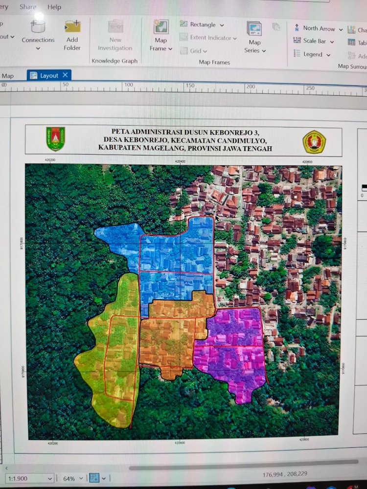 Proses penyusunan peta administrasi Dusun Kebonrejo 3